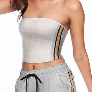 VS PINK Silver Sparkle Tube Top